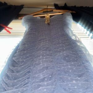 Haute Monde Soft Blue Lace Dress size small